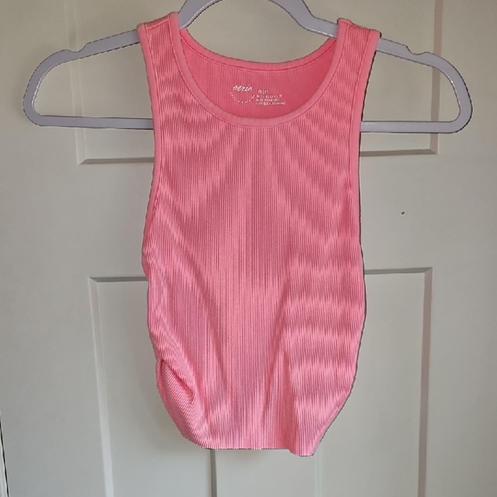 Aerie Womens Hot Pink Sz XS Scrunched Side Tank Top!